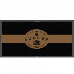 Burger logo mat