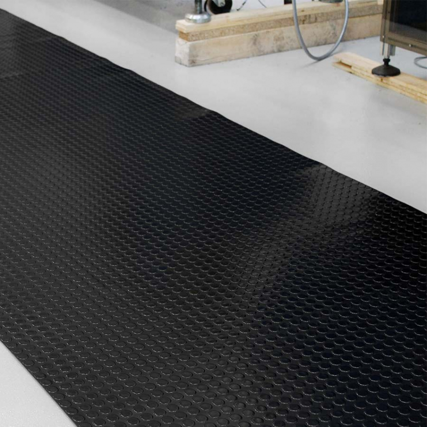 Durable vinyl flooring - Polyester grating