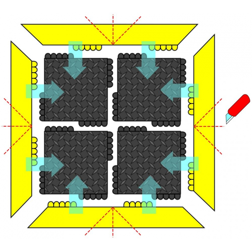 Anti-fatigue mat Dalle antifatigue industrie automobile - 30 - 570 De-Flex