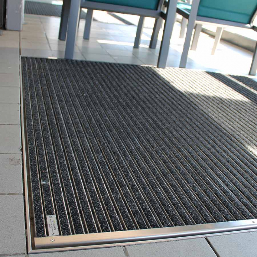 Aluminum matting Aluminum velvet matting for heavy traffic - 0 - plate-17-velluto