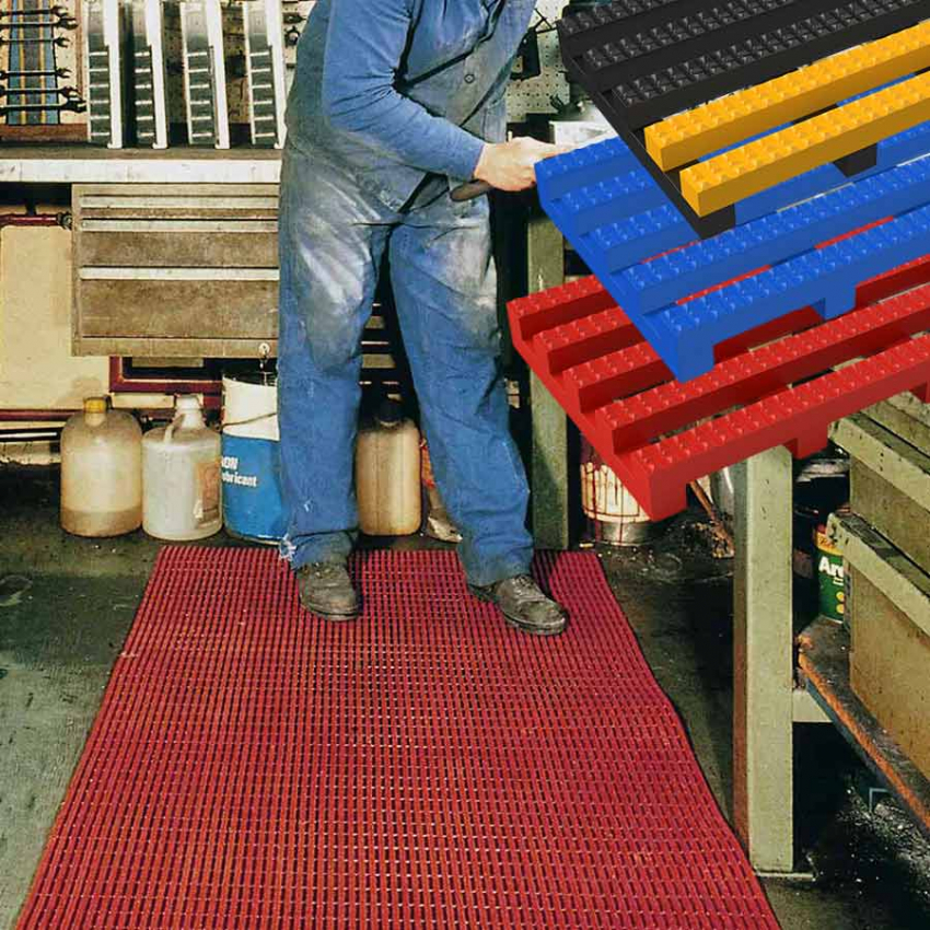 Anti-fatigue mat Caillebotis PVC ultra résistant - 246 - Vynagrip