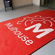 Logo mat for Mulhouse covered market